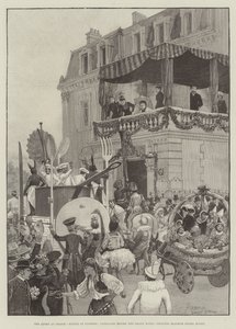 Dronningen ved Grasse, Battle of Flowers, Kavalkade før Grand Hotel, Prinsesse Beatrice gir penger